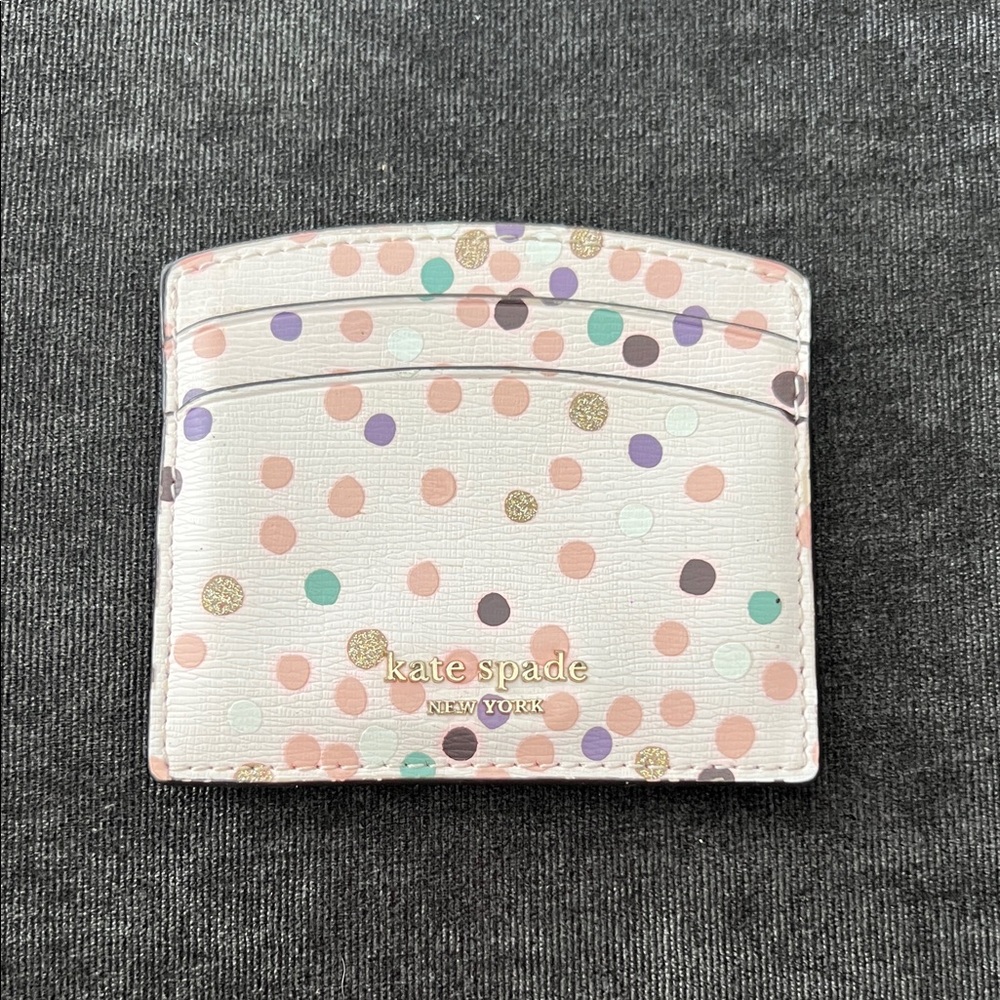 Kate Spade Multicolor Dot Card Holder
